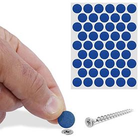 Badem10 Yapışkanlı 100 Adet Mavi Vida Kapatıcı Kapağı