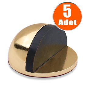 Badem10 Yapışkanlı Metal Kapı Stopu Albrifin 5 Adet Yarımay Kapı Durdurucu Tutucu Stoperi Tamponu