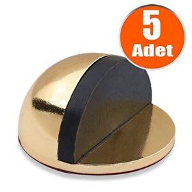 Badem10 Yapışkanlı Metal Kapı Stopu Albrifin 5 Adet Yarımay Kapı Durdurucu Tutucu Stoperi Tamponu