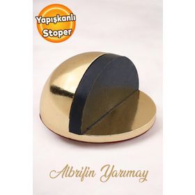 Badem10 Yapışkanlı Metal Kapı Stopu Albrifin Yarımay Kapı Durdurucu Tutucu Stoperi Tamponu