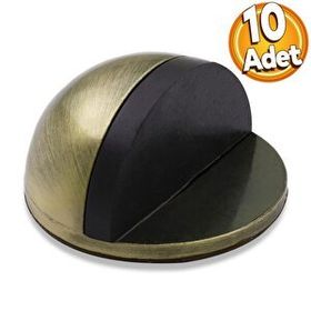 Badem10 Yapışkanlı Metal Kapı Stopu Antik Sarı Yarımay Kapı Durdurucu Tutucu Stoperi Tamponu