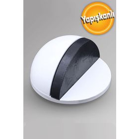 Badem10 Yapışkanlı Metal Kapı Stopu Beyaz Yarımay Kapı Stoperi Durdurucu Tutucu Tamponu