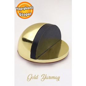 Badem10 Yapışkanlı Metal Kapı Stopu Gold Yarımay Kapı Stoperi Durdurucu Tutucu Tamponu