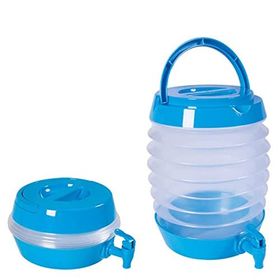 Badem10 Yeşil Akordiyonlu Su Sebili Meşrubat İçecek Kabı Bidonu Damacana Katlanabilir Musluklu Körüklü 5.5 Litre Termos Piknik Kamp Mangal