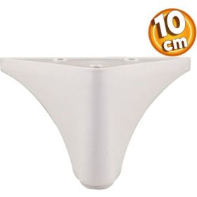 Badem10 Yonca Lüks 10 cm Beyaz Baza Mobilya Kanepe Sehpa TV Ünitesi Koltuk Ayağı