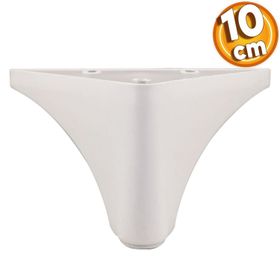Badem10 Yonca Lüks 10 cm Beyaz Baza Mobilya Kanepe Sehpa TV Ünitesi Koltuk Ayağı