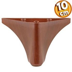Badem10 Yonca Lüks 10 cm Kahverengi Ahşap Desenli Baza Mobilya Kanepe Sehpa TV Ünitesi Koltuk Ayağı