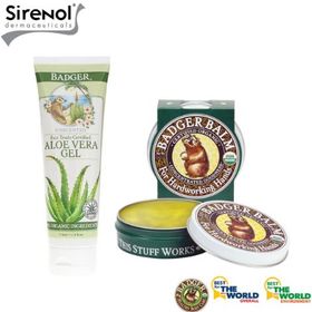 Badger Aloe Vera 118 ml Jel ve Balm 21 gr El Kremi