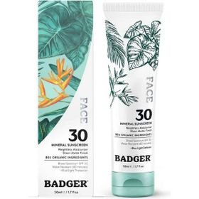 Badger Organik Spf30 Mavi Işık Korumalı Mineral Filtreli 50 ml Yüz Güneş Kremi
