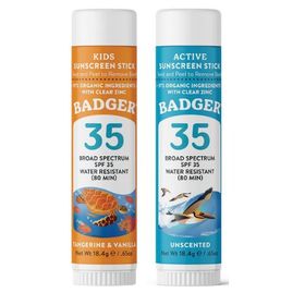 Badger Turuncu ve Mavi Kokusuz 18.4 gr 2'li Çocuk Güneş Kremi Stick