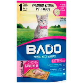 Bado 12x85 gr Tavuklu Yavru Kedi Yaş Maması