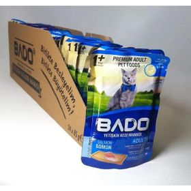 Bado 12x85 gr Yetişkin Kedi Yaş Mama Somonlu Kedi Maması