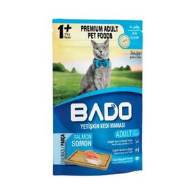 Bado 12x85 gr Yetişkin Kedi Yaş Mama Somonlu Kedi Maması
