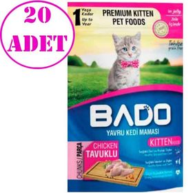 Bado 20x85 gr Tavuklu Yavru Kedi Yaş Maması