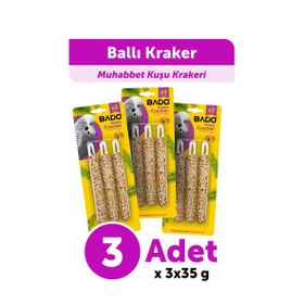 Bado Ballı 105 gr 3'lü Muhabbet Kuşu Krakeri