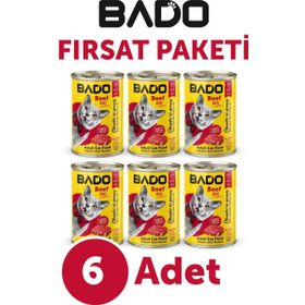 Bado Etli Yetişkin 6x400 gr Yaş Kedi Mama