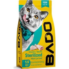 Bado Kısırlaştırılmış Tavuk Etli 1.5 kg Yetişkin Kedi Maması