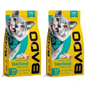 Bado Kısırlaştırılmış Tavuk Etli Yetişkin 2x1.5 kg Kedi Mama
