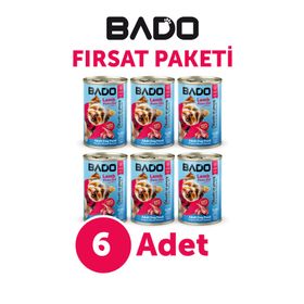 Bado Kuzu Etli 6×400 gr Yaş Köpek Maması