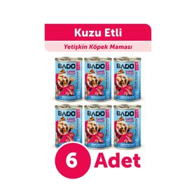 Bado Kuzu Etli 6×400 gr Yaş Köpek Maması