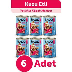 Bado Kuzu Etli 6×400 gr Yaş Köpek Maması