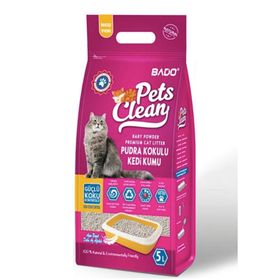 Bado Pets Clean Bebek Pudrasi Kokulu 5 lt Kedi Kumu