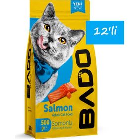 Bado Somonlu Yetişkin 12x500 gr Kedi Mama