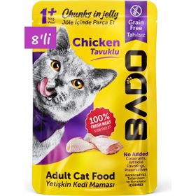 Bado Tavuk Etli Yetişkin 8x85 gr Yaş Kedi Mama