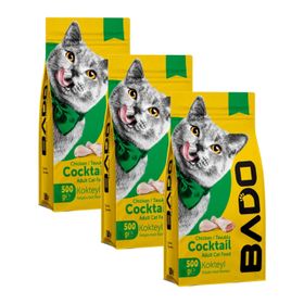 Bado Tavuklu Kokteyl Yetişkin 3x500 gr Kedi Maması
