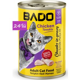 Bado Tavuklu Yetişkin 24x400 gr Yaş Kedi Mama