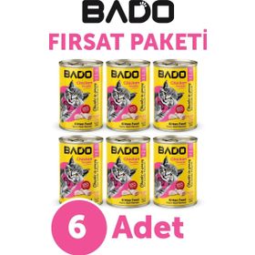 Bado Yavru Tavuk Etli Kedi 6x400 gr Yaş Mama