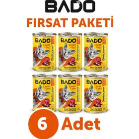 Bado Yetişkin Ciğerli 6x400 gr Yaş Kedi Mama