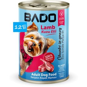 Bado Yetişkin Etli 12x400 gr Yaş Köpek Mama