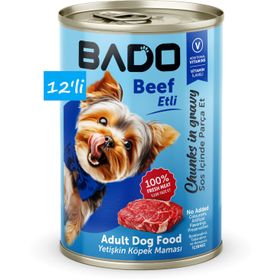 Bado Yetişkin Etli 12x400 gr Yaş Köpek Mama