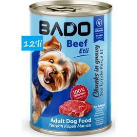 Bado Yetişkin Etli 12x400 gr Yaş Köpek Mama