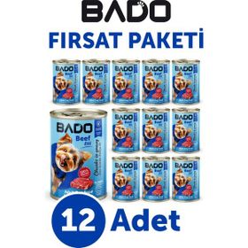 Bado Yetişkin Etli 12x400 gr Yaş Köpek Mama