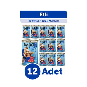 Bado Yetişkin Etli 12x400 gr Yaş Köpek Mama