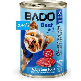 Bado Yetişkin Etli 24x400 gr Yaş Köpek Mama