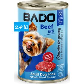 Bado Yetişkin Etli 24x400 gr Yaş Köpek Mama