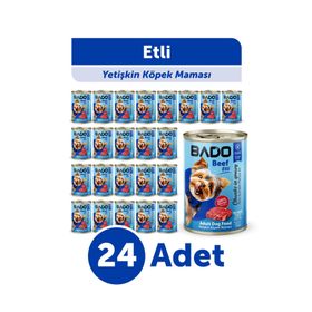 Bado Yetişkin Etli 24x400 gr Yaş Köpek Mama