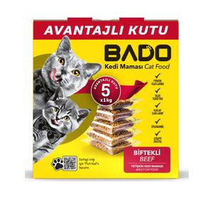Bado Yetişkin Etli 5x1 kg Kedi Mama