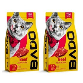 Bado Yetişkin Etli Biftekli 2x1.5 kg Kedi Mama