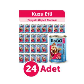 Bado Yetişkin Kuzu Etli 24x400 gr Yaş Köpek Mama