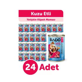 Bado Yetişkin Kuzu Etli 24x400 gr Yaş Köpek Mama