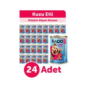Bado Yetişkin Kuzu Etli 24x400 gr Yaş Köpek Mama