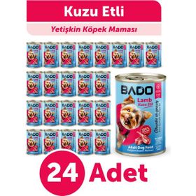 Bado Yetişkin Kuzu Etli 24x400 gr Yaş Köpek Mama