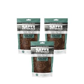 Baffs Naturals 3x100 gr Dana Mini Burger %100 Doğal Köpek Ödül Maması 100 gr