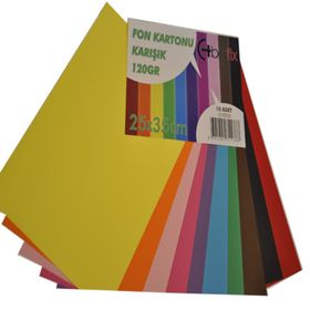 Bafix 10 Renk 25x35 CM 120 GR Fon Kartonu