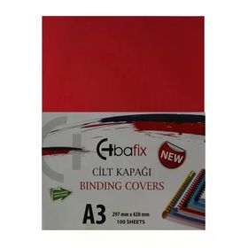 Bafix Plastik Opak A3 160 Mıc Kırmızı Cilt Kapağı