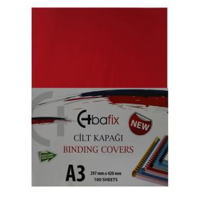 Bafix Plastik Opak A3 160 Mıc Kırmızı Cilt Kapağı